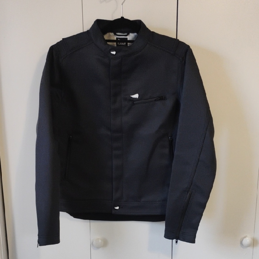 Men's Sa1nt Black Motorcycle Jacket